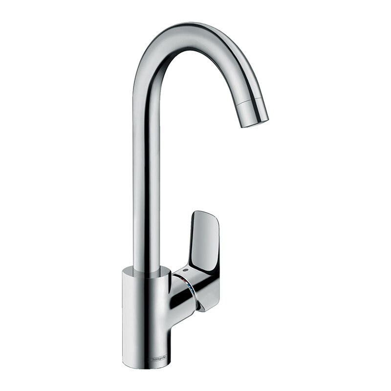Изображение товара Смеситель для кухонной мойки Hansgrohe Logis 71835000 хром с поворотным изливом