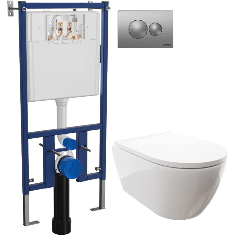 Изображение товара Инсталляция с подвесным унитазом Diwo Коломна 0700, гидроизоляция и сиденье микролифт