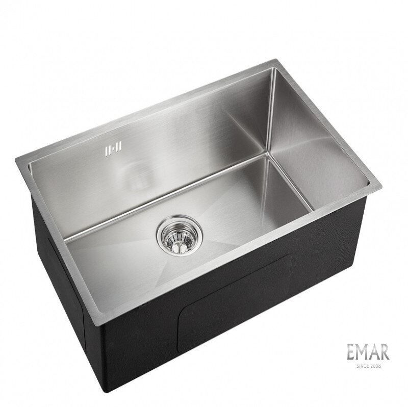 Изображение товара Кухонная мойка Emar Best EMB 133 Nano Satine 74 см из нержавеющей стали