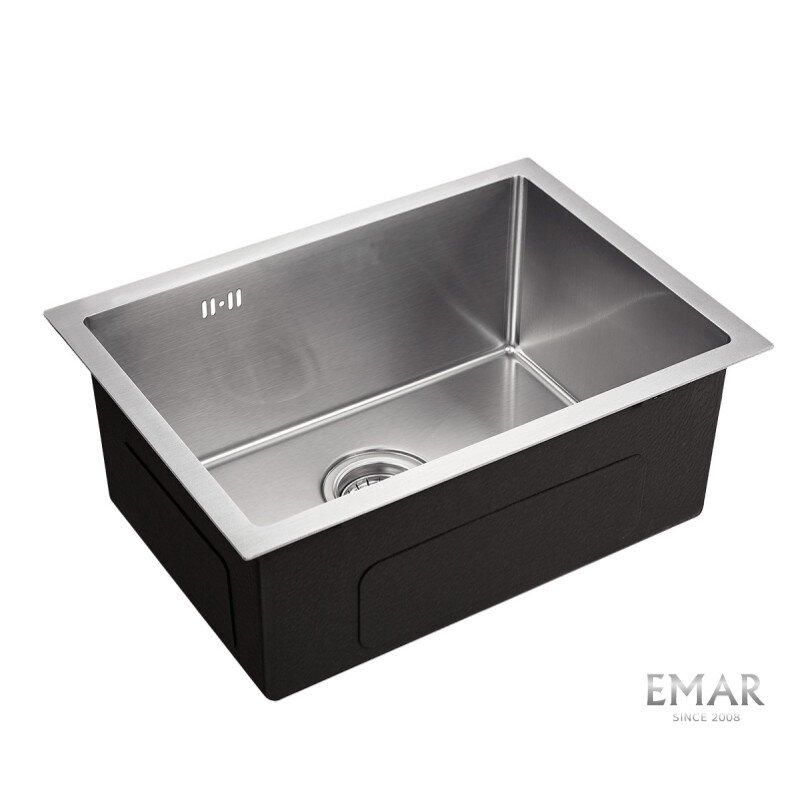 Изображение товара Мойка кухонная Emar Best EMB-132 PVD Nano Satine 59 см, нержавеющая сталь, цвет Nano Satine Изображение товара Мойка кухонная Emar Best EMB-132 PVD Nano Satine 59 см, нержавеющая сталь, цвет Nano Satine