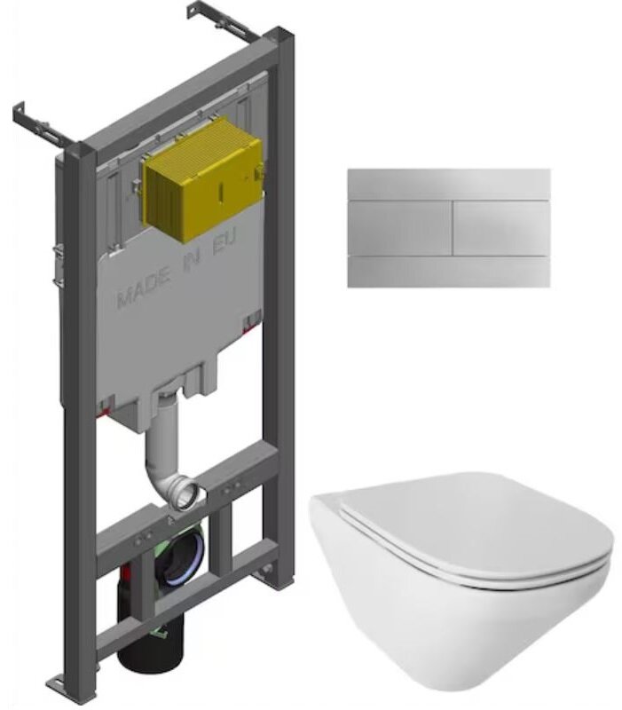 Изображение товара Инсталляция Jacob Delafon Modern life с безободковым унитазом, крыша микролифт, комплект