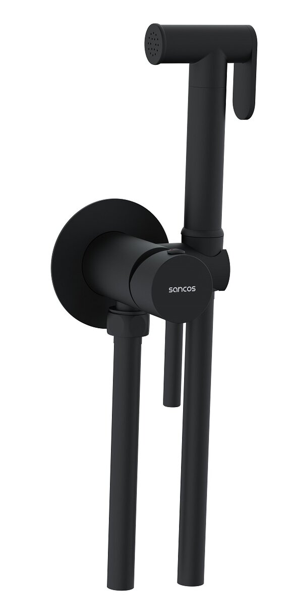 Изображение товара Гигиенический душ Sancos Start SC1001MB со смесителем, черный матовый
