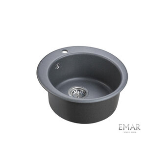 Изображение товара Мойка кухонная Emar Quartz EMQ-1475.C Антрацит 47,5 см, цвет антрацит
