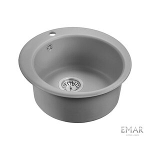 Изображение товара Мойка кухонная Emar Quartz EMQ-1475.C Алмаз 47,5 см, цвет алмаз