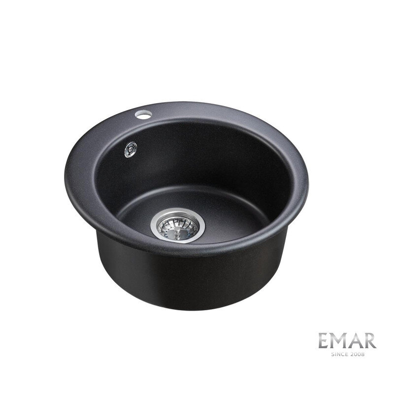 Изображение товара Кухонная мойка Emar Quartz EMQ-1475.C Морион 47,5 см искусственный камень