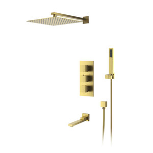 Изображение товара Душевая система D&K Bayern.Liszt DA2515607A04 с термостатом и матовым золотом