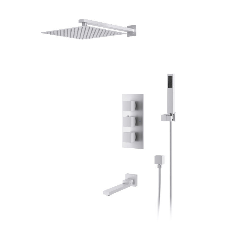 Изображение товара Современная термостатическая душевая система D&K Bayern.Liszt DA2515608A04 белый матовый