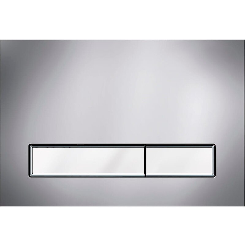 Изображение товара Клавиша KKPol M08 V1 механическая для унитаза хром и белый глянец