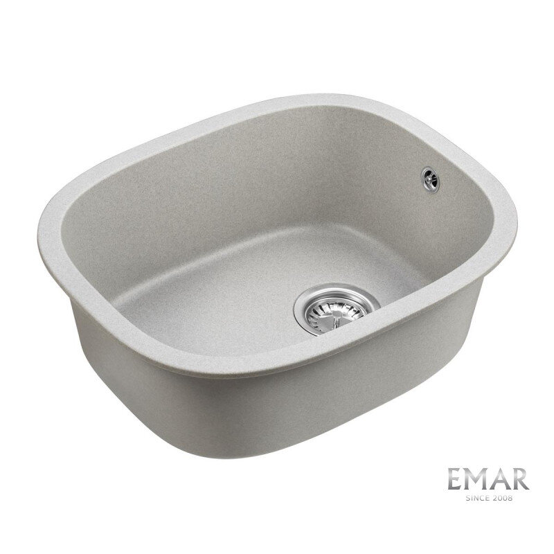 Изображение товара Мойка кухонная Emar Quartz EMQ-1560.P Барит 56 см, врезная, односекционная