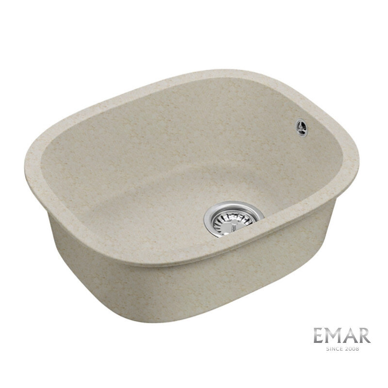 Изображение товара Мойка Эмар Кварц EMQ-1560.P Берилл 56 см, одна чаша, врезная