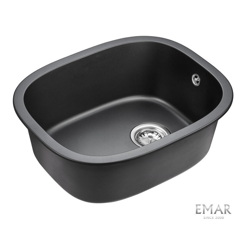 Изображение товара Кухонная мойка Emar Quartz EMQ-1560.P Оникс 56 см матовая