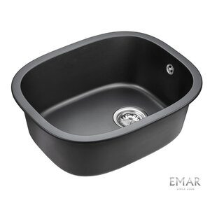 Изображение товара Мойка кухонная Emar Quartz EMQ-1560.P Оникс 56 см, цвет оникс