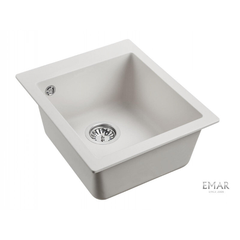 Изображение товара Мойка кухонная Emar Quartz EMQ-1415.Q Агат 415x490 мм из искусственного камня