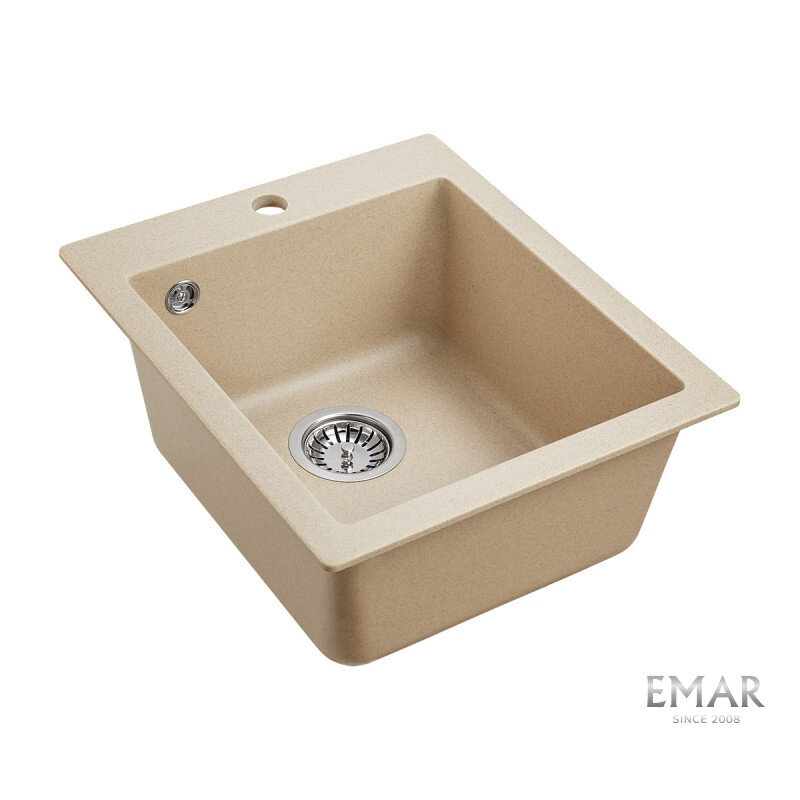 Изображение товара Кухонная мойка Emar Quartz EMQ-1415.Q с цветом сардоникс 415х490 мм, гарантия 5 лет