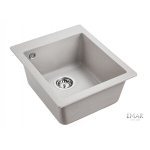 Изображение товара Кухонная мойка Emar Quartz 415x490 мм искусственный камень серый