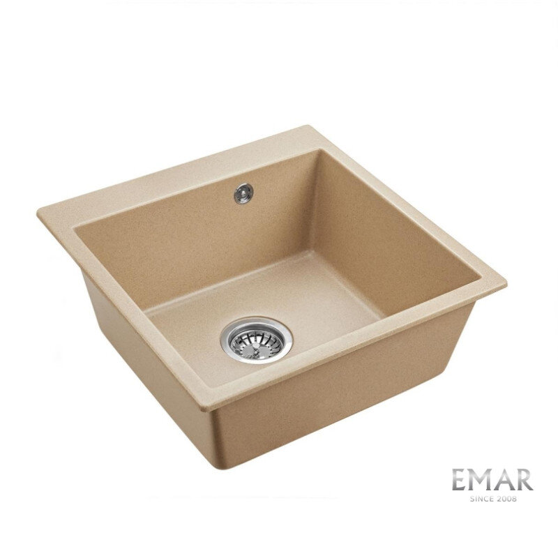 Изображение товара Мойка кухонная Emar Quartz EMQ-1640.Q Сардоникс 64 см, цвет сардоникс