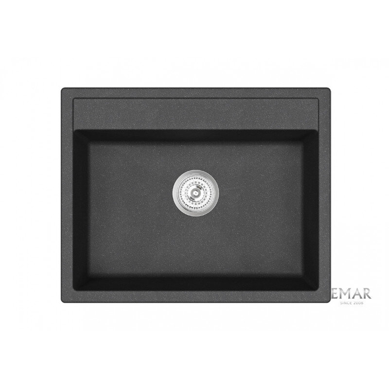 Изображение товара Кухонная мойка Emar Quartz EMQ-1640.Q Оникс 64 см матовая