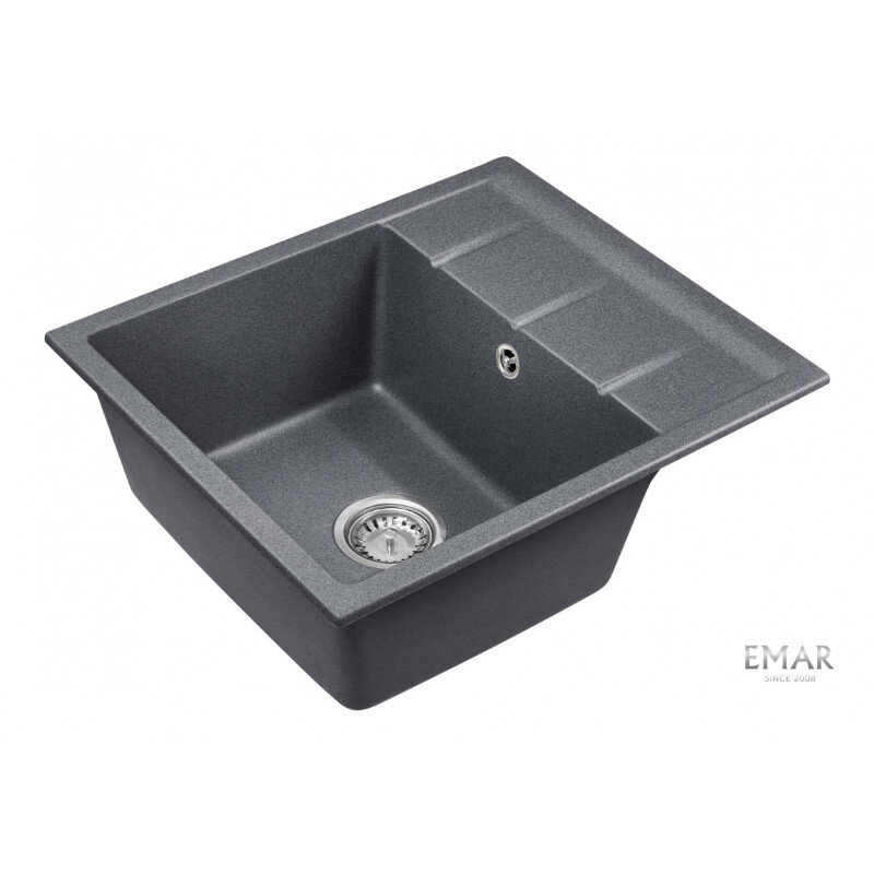 Изображение товара Кухонная мойка Emar Quartz EMQ-1580.Q Антрацит 58 см