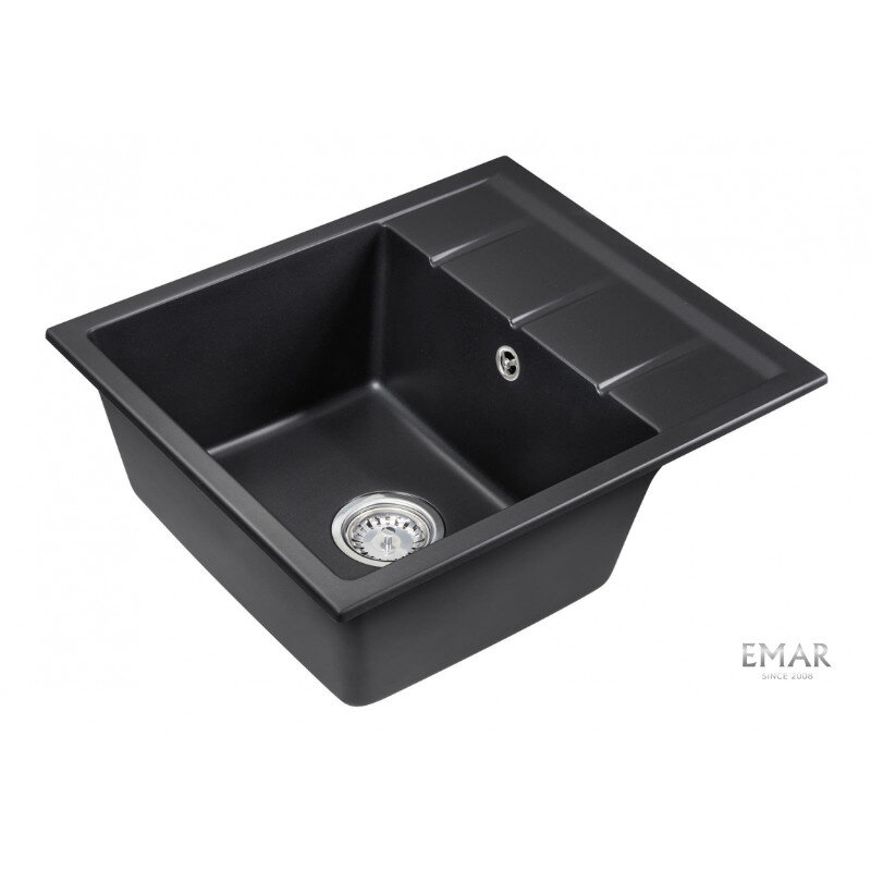 Изображение товара Мойка кухонная Emar Quartz Морион 58 см искусственный камень РФ