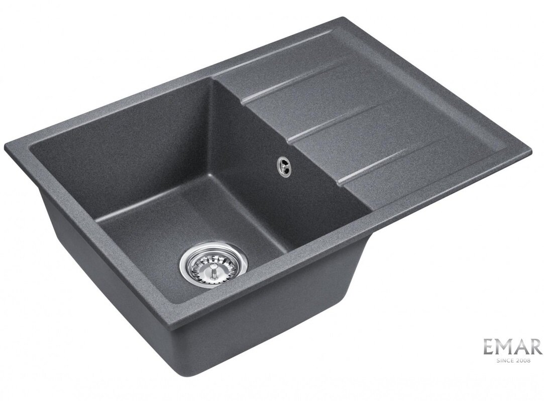 Изображение товара Кухонная мойка Emar Quartz 70 см из искусственного камня антрацит с гарантией 5 лет Изображение товара Кухонная мойка Emar Quartz 70 см из искусственного камня антрацит с гарантией 5 лет