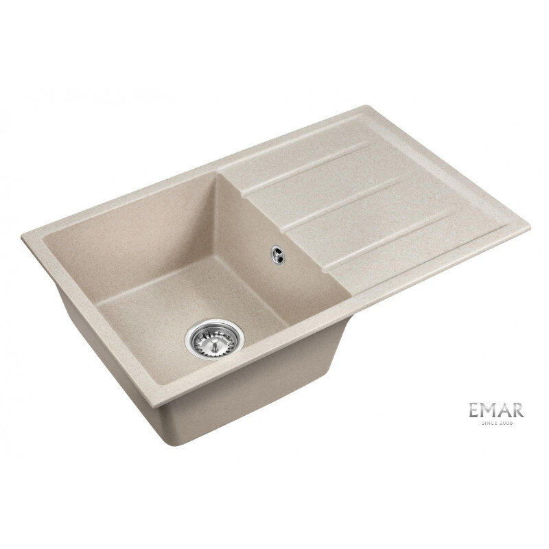 Изображение товара Мойка кухонная Emar Quartz 80 см Берилл искусственный камень