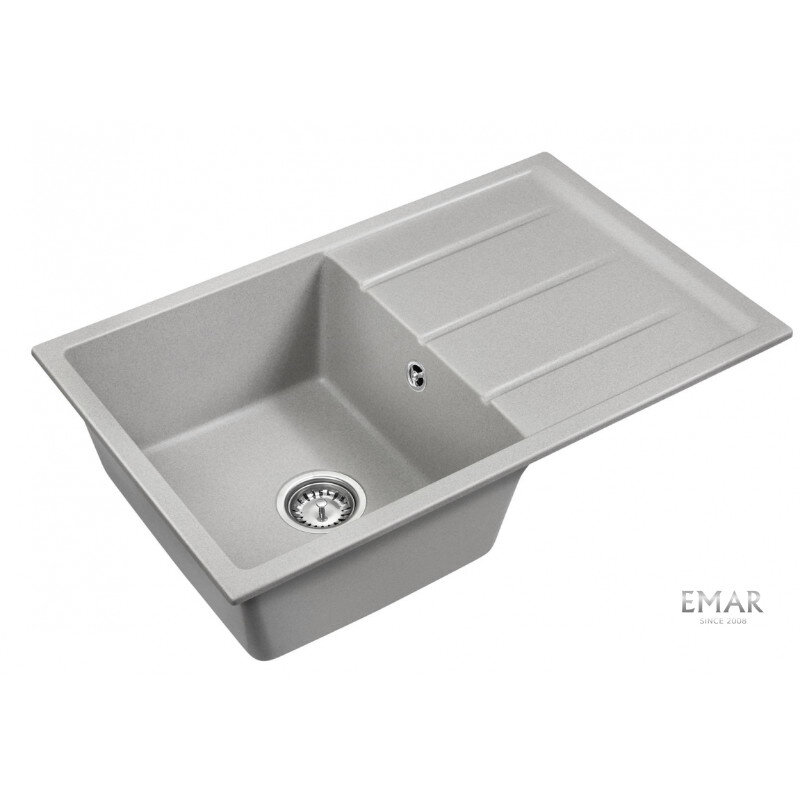Изображение товара Мойка кухонная Emar Quartz EMQ-1800.Q Барит 80 см, цвет барит Изображение товара Мойка кухонная Emar Quartz EMQ-1800.Q Барит 80 см, цвет барит