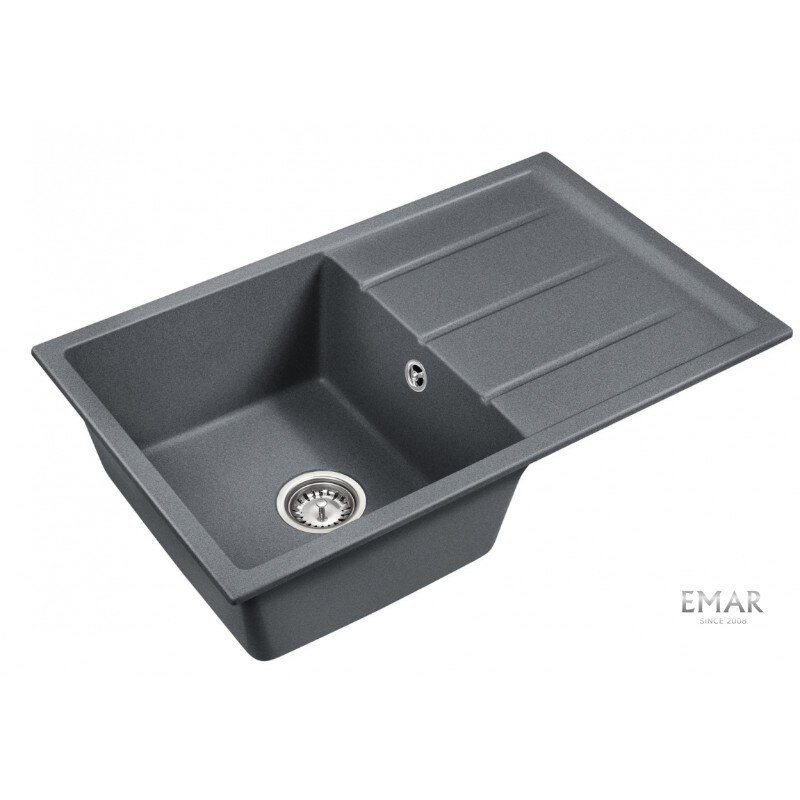 Изображение товара Мойка кухонная Emar Quartz EMQ-1800.Q Антрацит 80 см, цвет антрацит Изображение товара Мойка кухонная Emar Quartz EMQ-1800.Q Антрацит 80 см, цвет антрацит