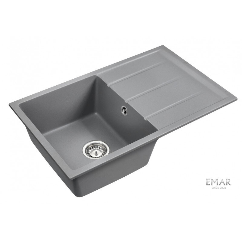 Изображение товара Кухонная мойка Emar Quartz 80 см алмаз искусственный камень накладная