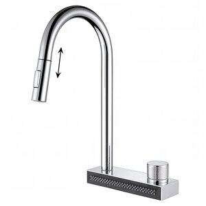 Изображение товара Смеситель Abber Wasser Kreis AF8114, для кухонной мойки, с вытяжным изливом, цвет хром