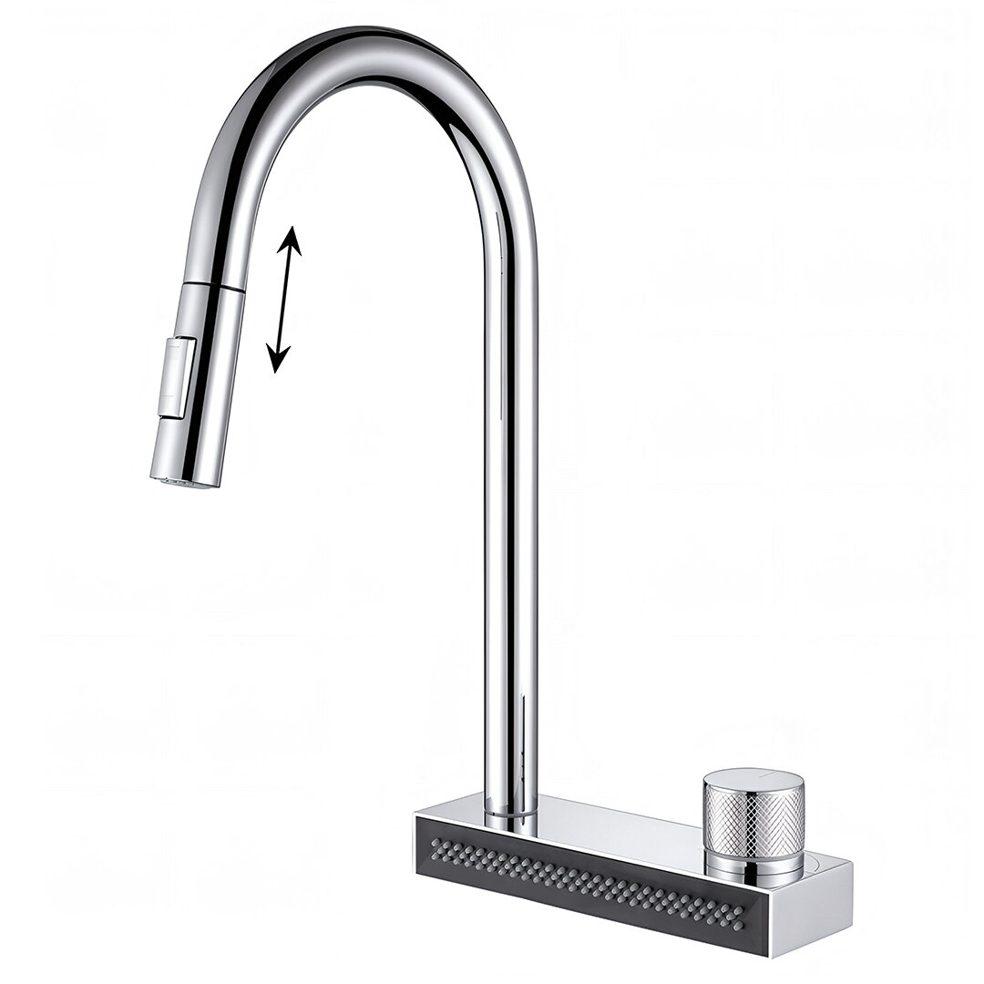Изображение товара Смеситель Abber Wasser AF8114 для кухонной мойки с выдвижным изливом, хром