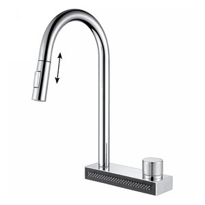 Изображение товара Смеситель Abber Wasser Kreis AF8114, для кухонной мойки, с выдвижным изливом, цвет хром