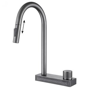 Изображение товара Смеситель Abber Wasser Kreis AF8114NG, для кухонной мойки, с выдвижным изливом, цвет никель