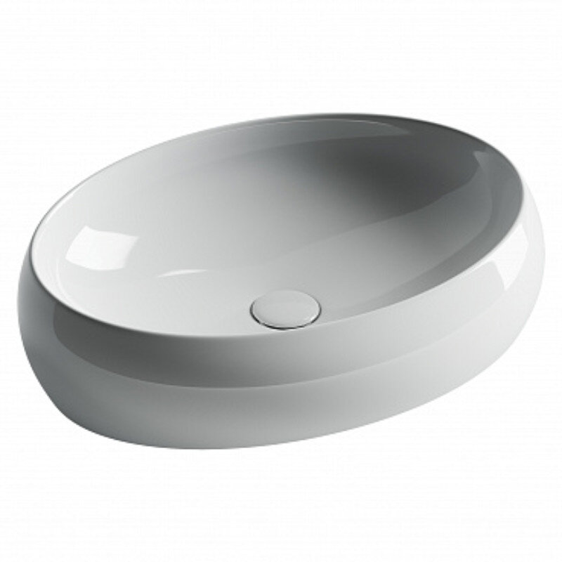 Изображение товара Раковина Ceramicanova Element CN5033 накладная белая 56x39 см