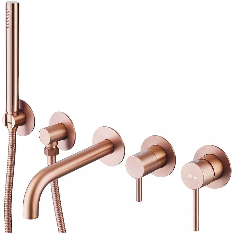 Изображение товара Смеситель для ванны и душа Abber Wasser Kreis AF8130MRG розовое золото матовое