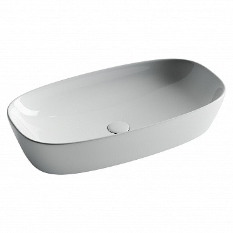 Изображение товара Раковина Ceramicanova Element CN5040 70 см овальная накладная белая Италия