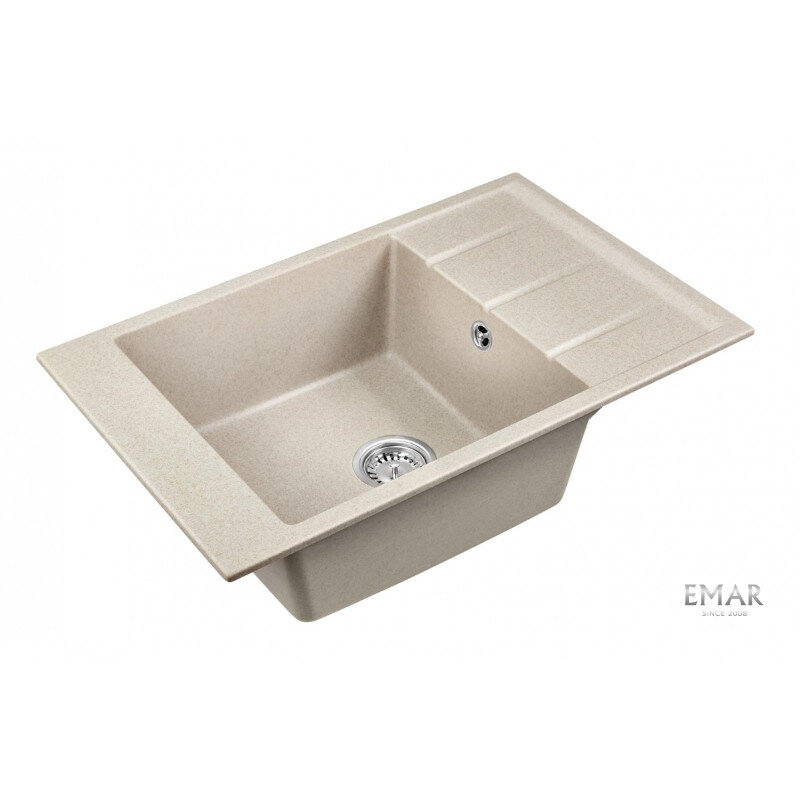 Изображение товара Кухонная мойка из искусственного камня Emar Quartz 78 см Берилл матовая