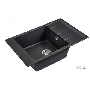 Изображение товара Кухонная мойка Emar Quartz EMQ-1780.Q Оникс 78 см искусственный камень