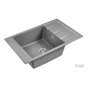 Изображение товара Кухонная мойка Emar Quartz EMQ-1780.Q Алмаз 78 см серый, нержавеющая сталь или искусственный камень