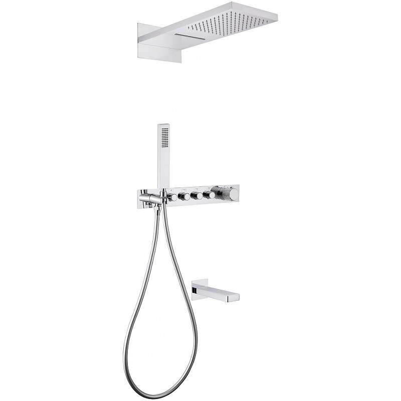 Изображение товара Душевая система Abber Rund AF8753, термостатическая, на 3 потребителя, цвет хром