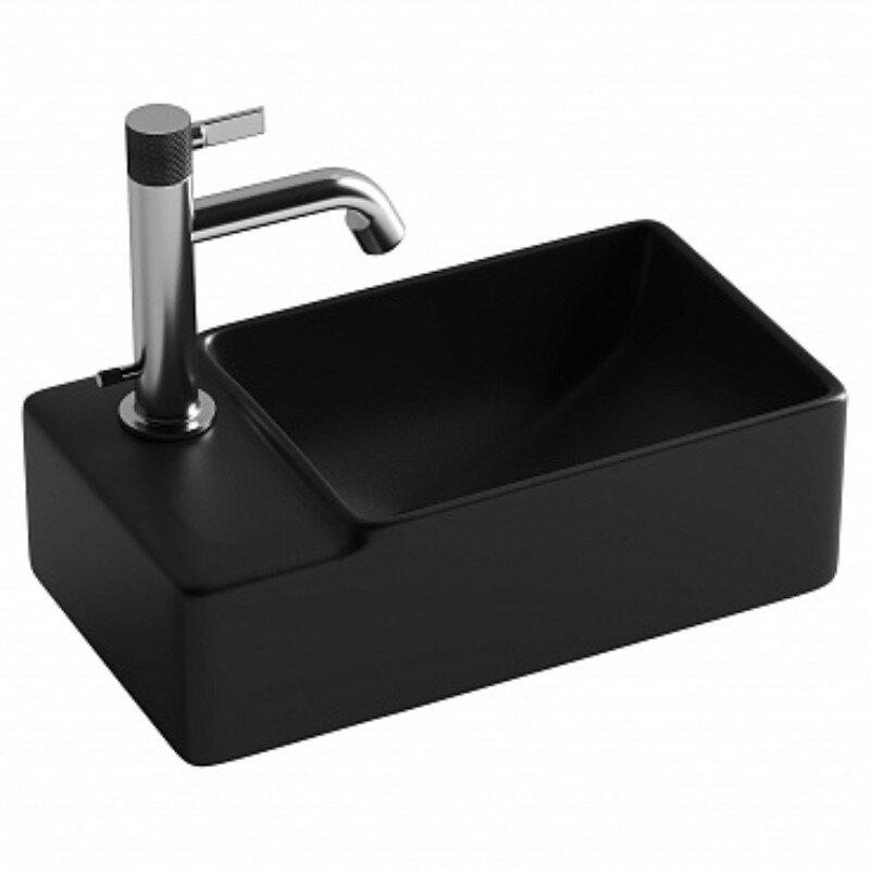 Раковина Ceramicanova Element, 40 см, подвесная, цвет черный матовый ...
