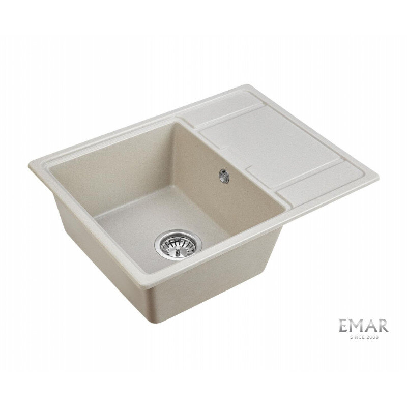 Изображение товара Мойка кухонная Emar Quartz EMQ-1650.Q Барит 65 см, цвет барит