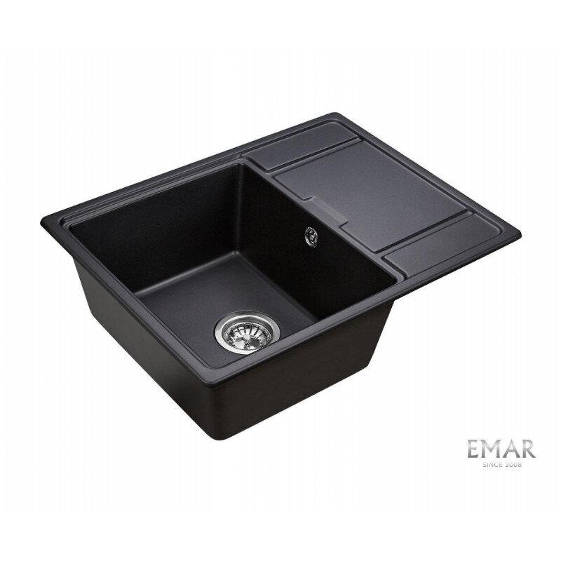 Изображение товара Мойка Emar EMQ-1650.Q Морион 65 см, матовая, угловая установка