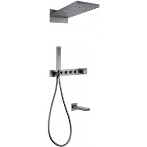 Изображение товара Душевая система Abber Rund AF8753NG, термостатическая, на 3 потребителя, цвет никель