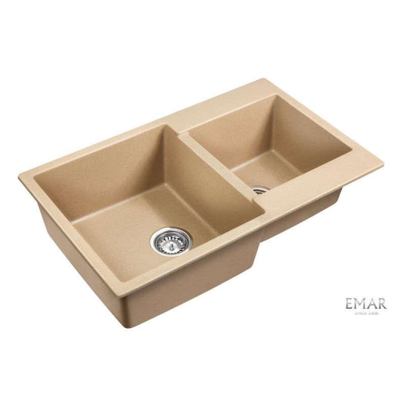 Изображение товара Мойка кухонная Emar Quartz EMQ-2800.Q Сардоникс 80 см, цвет сардоникс