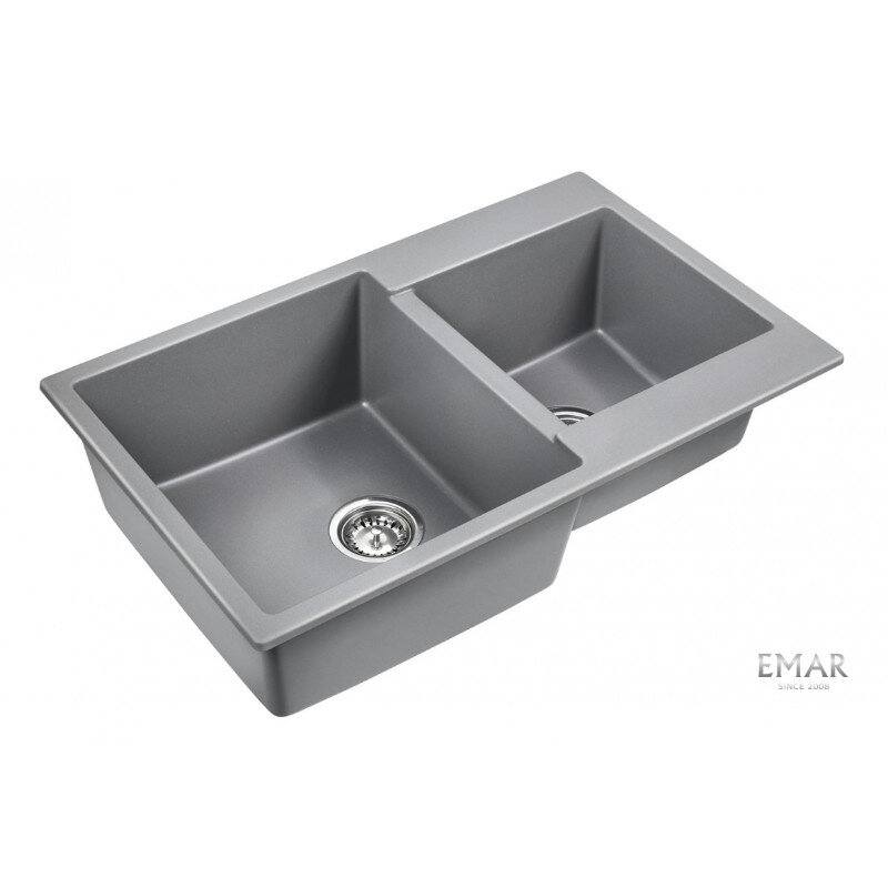Изображение товара Мойка кухонная Emar Quartz EMQ-2800.Q Алмаз 80 см с искусственным камнем