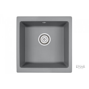 Изображение товара Кухонная моющая мойка Emar Quartz 45,5 см серый искусственный камень