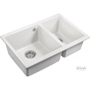 Изображение товара Мойка кухонная Emar Quartz EMQ-2665.PL Агат 66,5 см, цвет агат