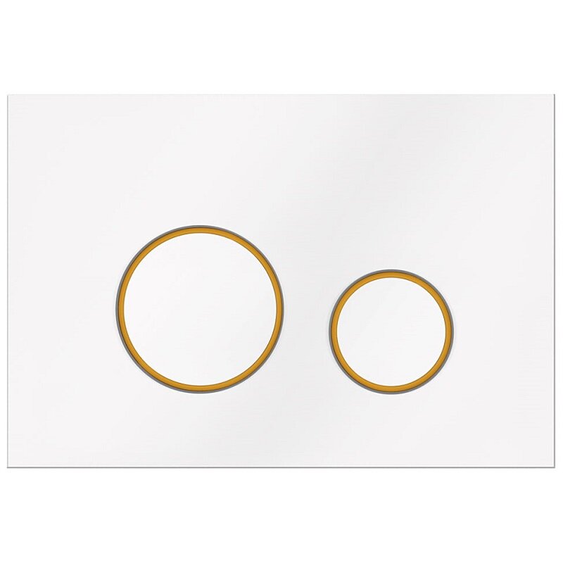 Изображение товара Клавиша KKPol M11 V4 механическая белая/золотая для унитаза