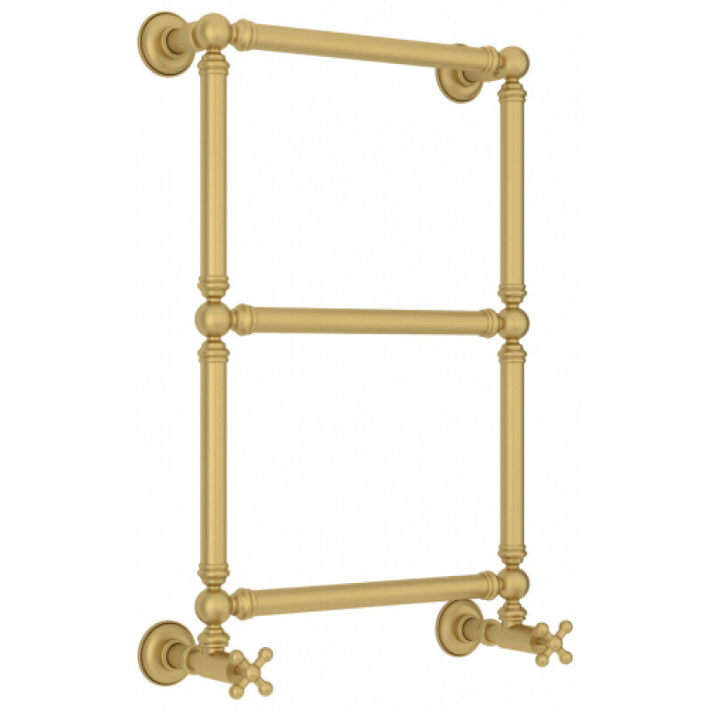 Изображение товара Полотенцесушитель водяной Сунержа Ренессанс 1304, высота 66 см, ширина 40 см, нижнее подключение 40 см, цвет матовое золото, 032-0280-6640