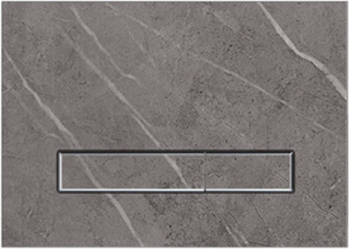 Изображение товара Клавиша смывная KKPol Vitrum Grande V1 кварцевая механическая хром Pietra Grey